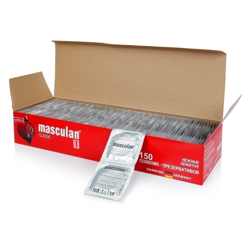 ПРЕЗЕРВАТИВЫ MASCULAN 1 CLASSIC SENSITIVE № 150 (НЕЖНЫЕ) 150 штук