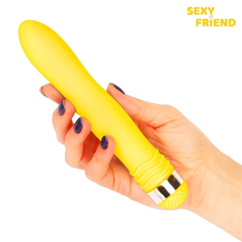 ВИБРОМАССАЖЁР L 175 мм D 29 мм цвет жёлтый арт. SF-70232-4