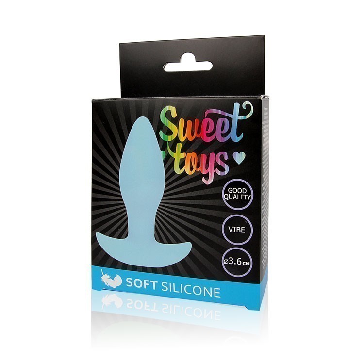 ВТУЛКА АНАЛЬНАЯ С ВИБРАЦИЕЙ L 85 мм D 36 мм, цвет голубой арт. ST-40178-12