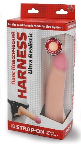 Фаллоимитатор на трусиках HARNESS, L 185 мм D 38 мм арт. 732103