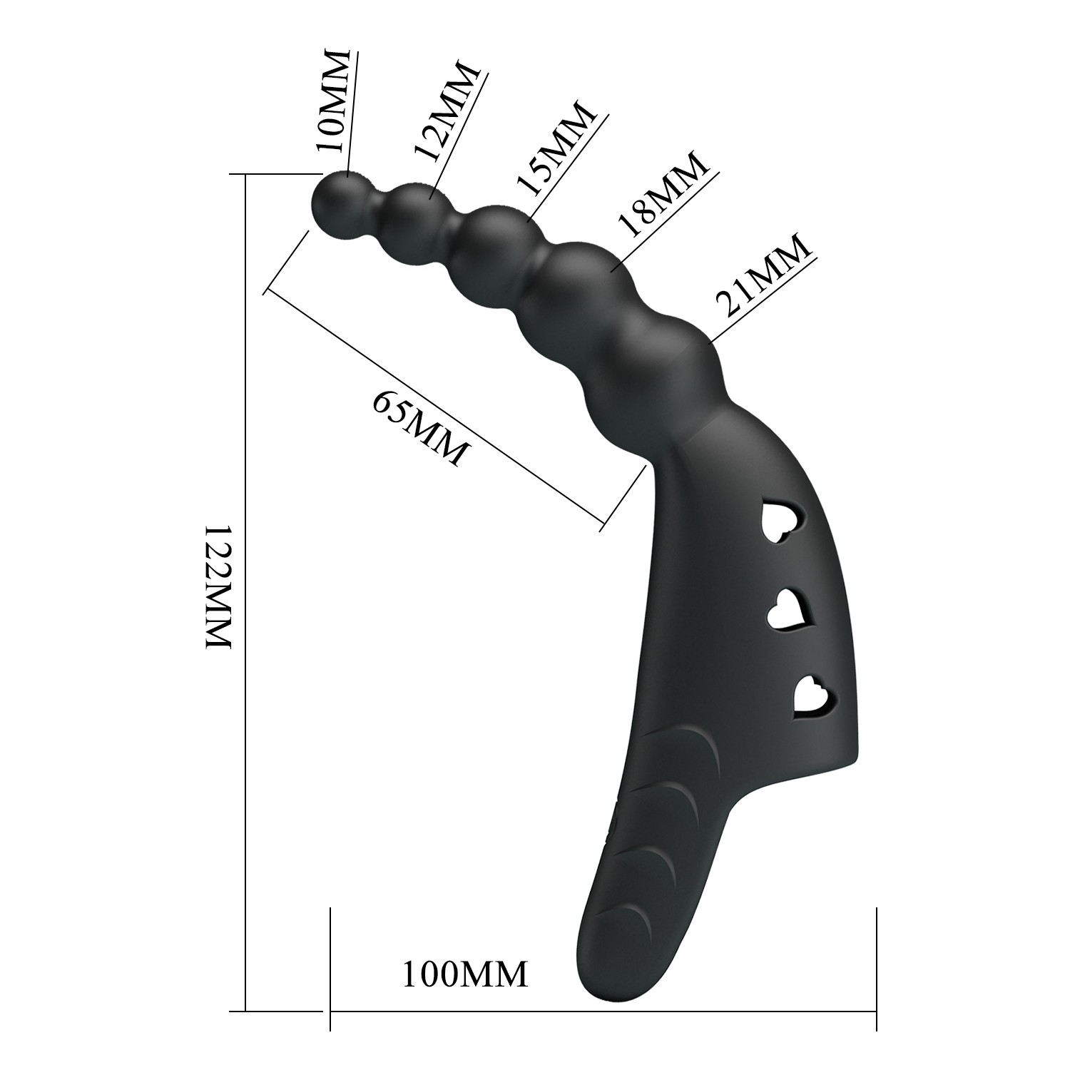 НАСАДКА С ВИБРАЦИЕЙ L 122 мм D 21x10 мм, 10 режимов вибрации арт. BI-300088