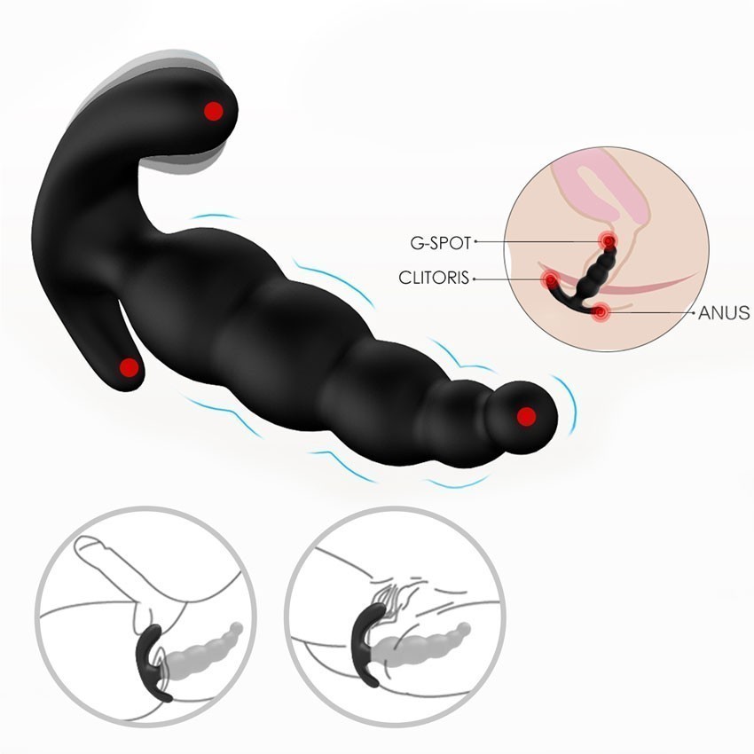 ВИБРОМАССАЖЁР 9 режимов вибрации, L 148 мм D 18x31x39 мм, дистанционный пульт арт. SHD-S199-2 RCT