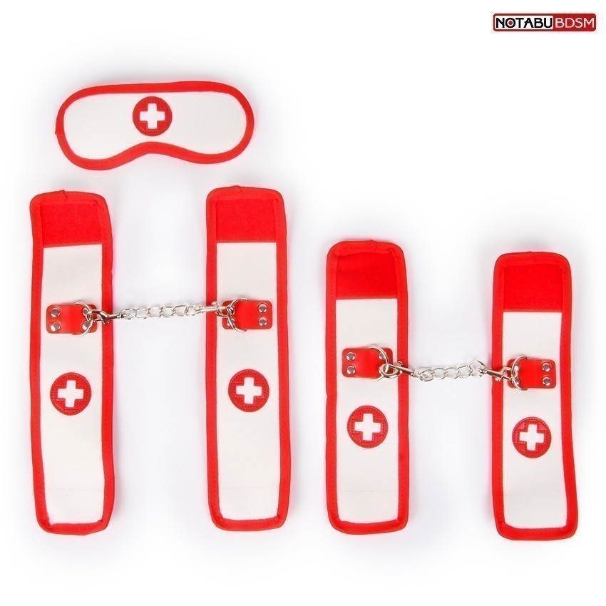 КОМПЛЕКТ (наручники, оковы, маска) PVC арт. NTB-80329