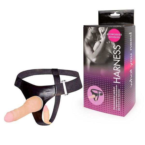 ФАЛЛОИМИТАТОР ДВОЙНОЙ (С НАРУЖНЫМ И ВНУТРЕННИМ ФАЛЛОСАМИ) НА ТРУСИКАХ,  L 165 мм D 35 мм L 105 мм D 35 мм арт. EE-10065