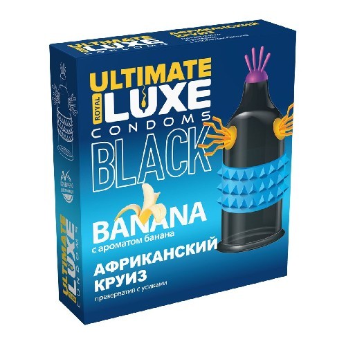ПРЕЗЕРВАТИВ LUXE BLACK ULTIMATE АФРИКАНСКИЙ КРУИЗ (БАНАН) 1 штука