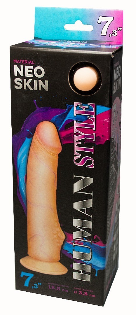 Фаллоимитатор HUMAN STYLE на присоске, L 185 мм D 38 мм арт. 612106