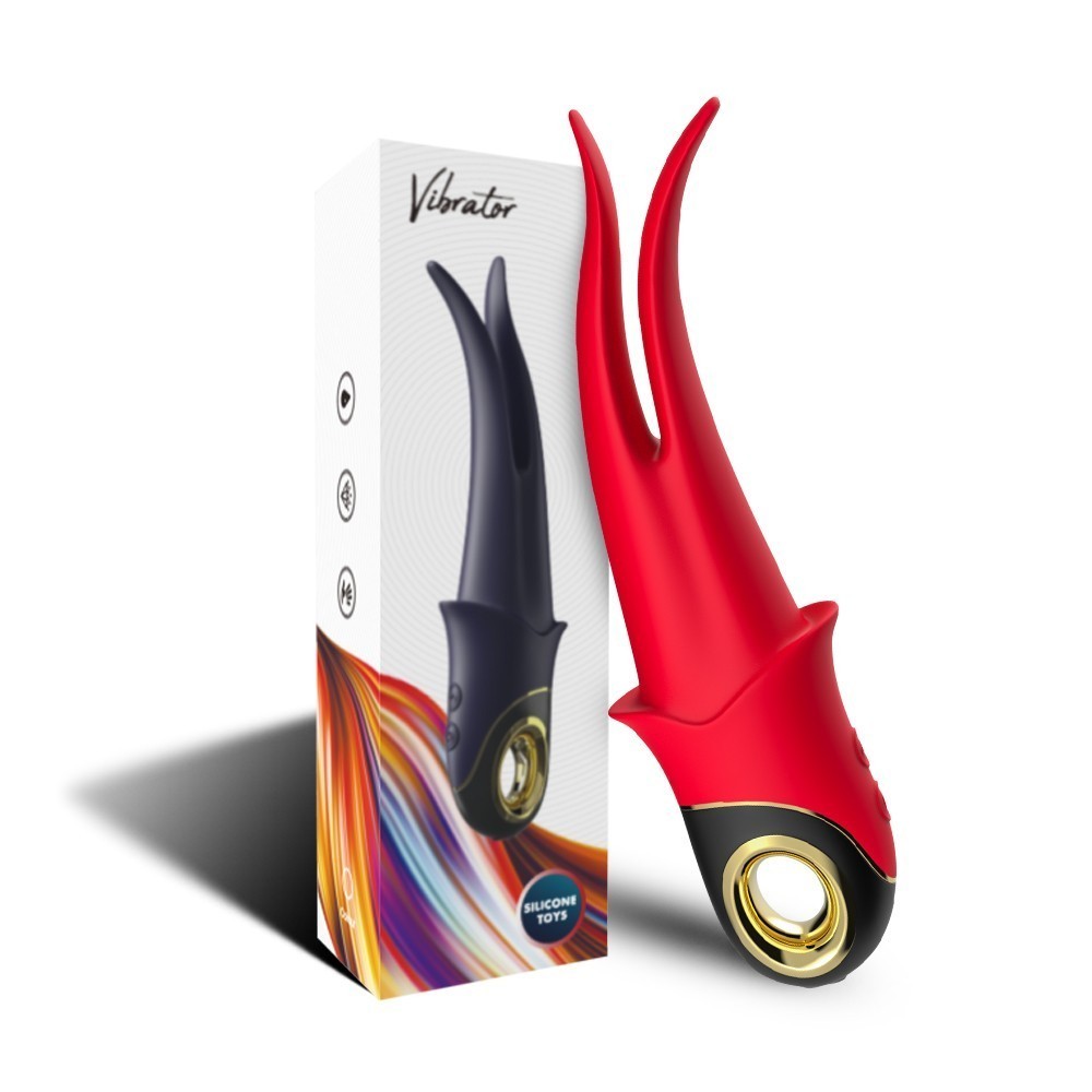 ВИБРОМАССАЖЁР L 235 мм D 37 мм, 9 режимов вибрации арт. USK-V13 SHADOW