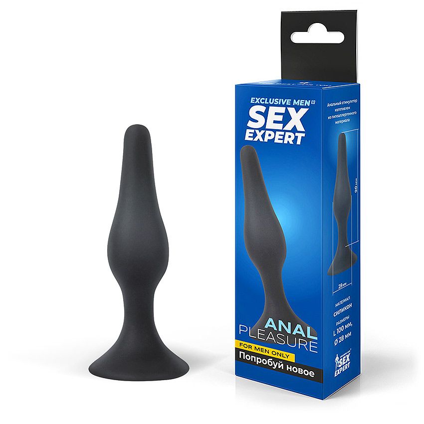 ВТУЛКА АНАЛЬНАЯ цвет чёрный, L 100 мм D 28 мм арт. SEM-55041