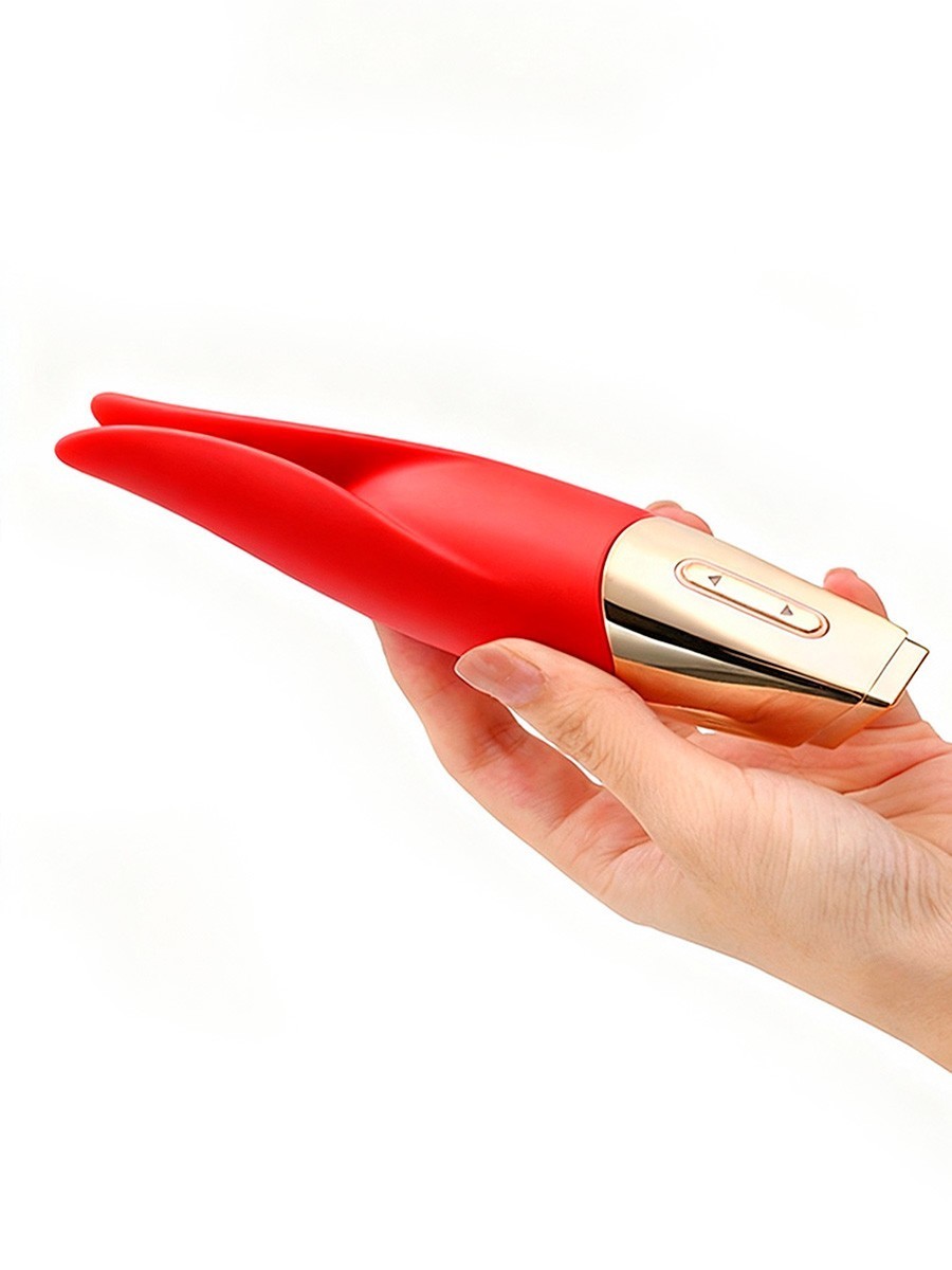 ВИБРОМАССАЖЁР 10 режимов вибрации, L 123 мм D 38 мм, вес 96 г арт. MK-2201 RED