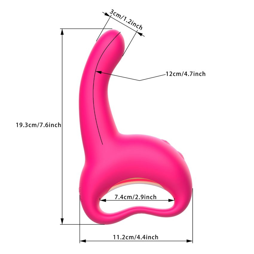 ВИБРОМАССАЖЁР 10 режимов стимуляции G-точки, L рабочей части 112 мм D 32 мм, розовый арт. MY-1901