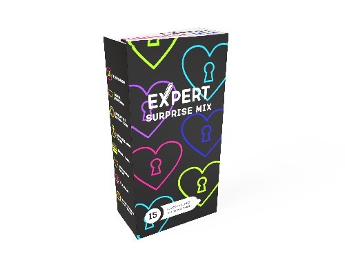 ПРЕЗЕРВАТИВЫ EXPERT SURPRISE MIX № 15 (МИКС), NEW, 15 штук  