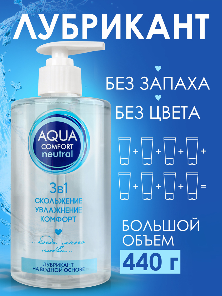 Лубрикант на водной основе AQUA COMFORT hot secret NEUTRAL 440 г арт. LB-36003