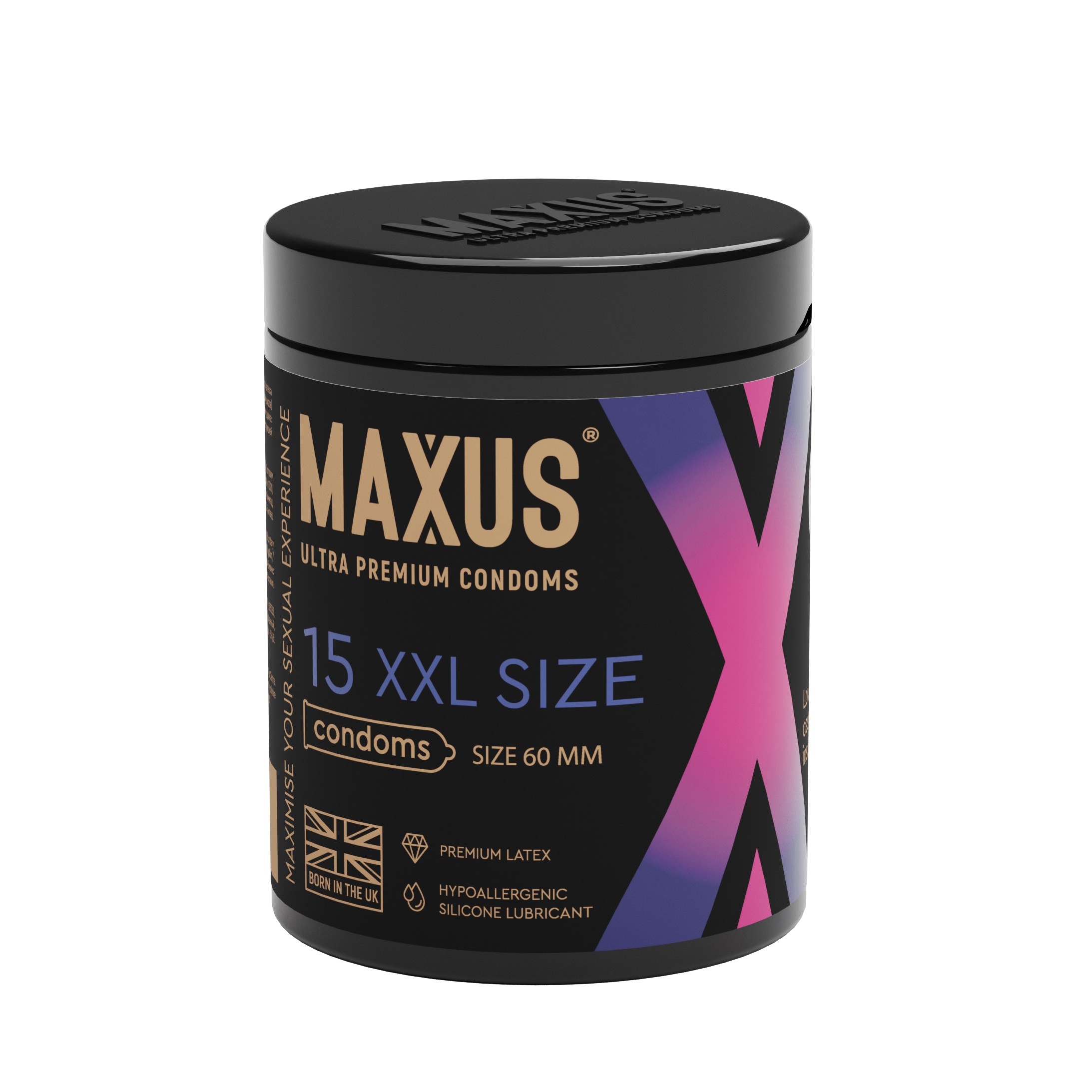 ПРЕЗЕРВАТИВЫ MAXUS XXL № 15 X-EDITION (гладкие, увеличенные) в кейсе
