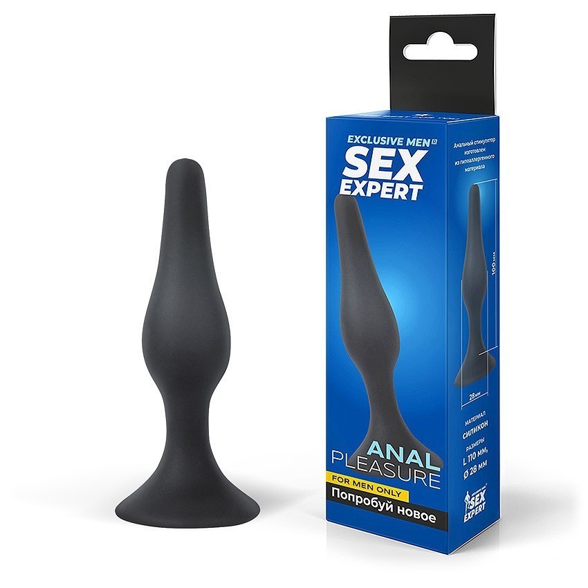 ВТУЛКА АНАЛЬНАЯ цвет чёрный, L 110 мм D 28 мм арт. SEM-55040