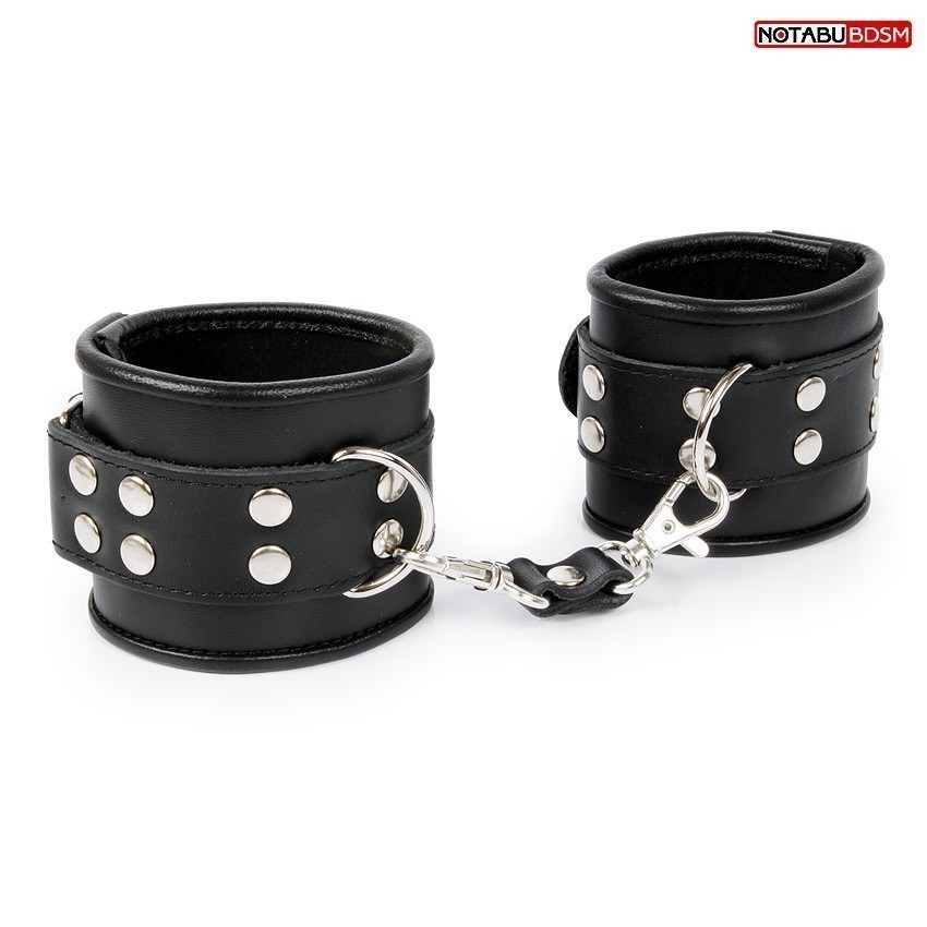 НАРУЧНИКИ кожа, цвет чёрный арт. NTB-80355