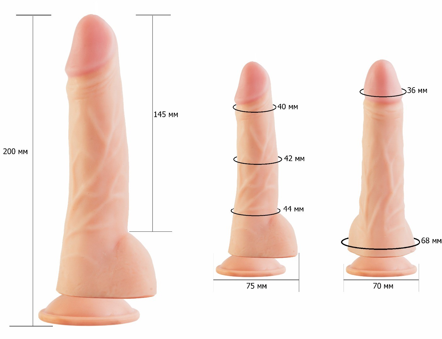 Фаллоимитатор COCK NEXT на присоске, L 173 мм D 35 мм арт. 618305