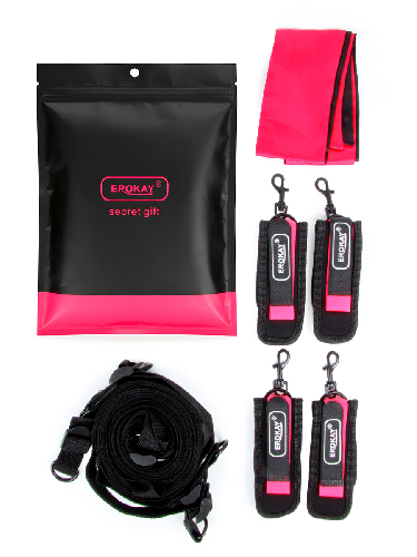 КОМПЛЕКТ (фиксатор, оковы, наручники, повязка) арт. EK-107