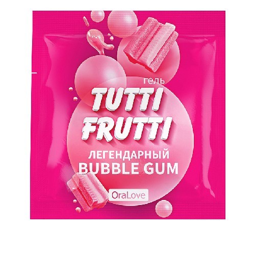 Интимный гель TUTTI-FRUTTI BUBBLE GUM 4 г  арт. LB-30021t