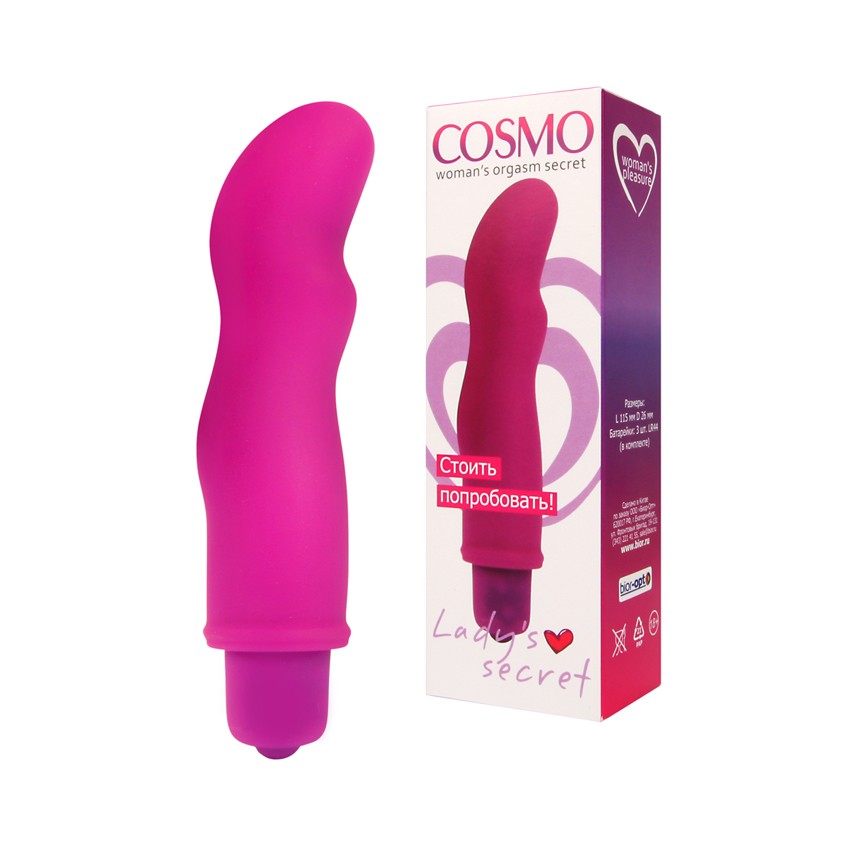 ВИБРОМАССАЖЁР цвет розовый, L 105 мм D 26 мм арт. CSM-23059