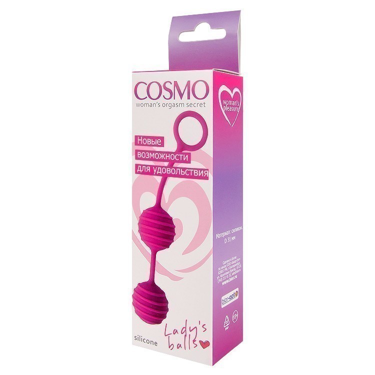 ШАРИКИ ВАГИНАЛЬНЫЕ D 31 мм, вес 55 г, цвет ярко-розовый арт. CSM-23033-16