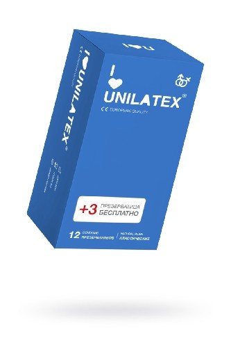 ПРЕЗЕРВАТИВЫ UNILATEX "NATURAL PLAIN" классические, 12 шт., арт. 3013