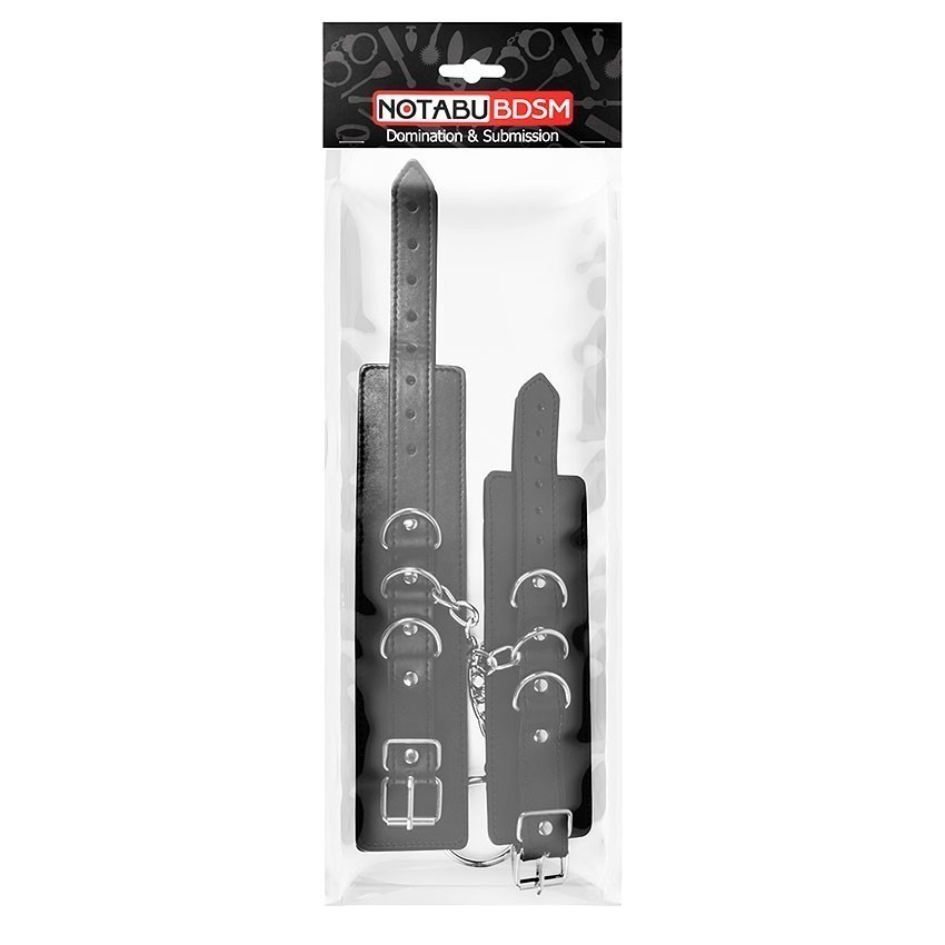 ФИКСАТОР (НАРУЧНИКИ + ОКОВЫ) цвет чёрный арт. NTB-80581