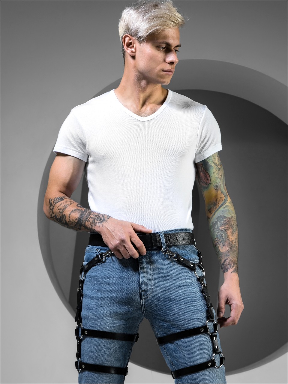 МУЖСКИЕ СТИЛЬНЫЕ ГАРТЕРЫ KRONOS размер M/L  арт. DBSG-3