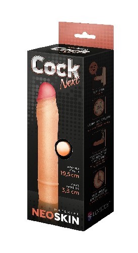 Фаллоудлинитель киберкожа COCK NEXT, L 195 мм D 35 мм, артикул 690203