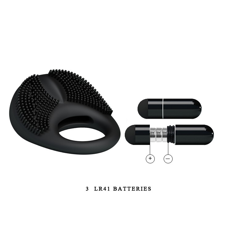 Кольцо эрекционное с вибрацией THORNS внутренний диаметр 25 мм арт. BI-210141