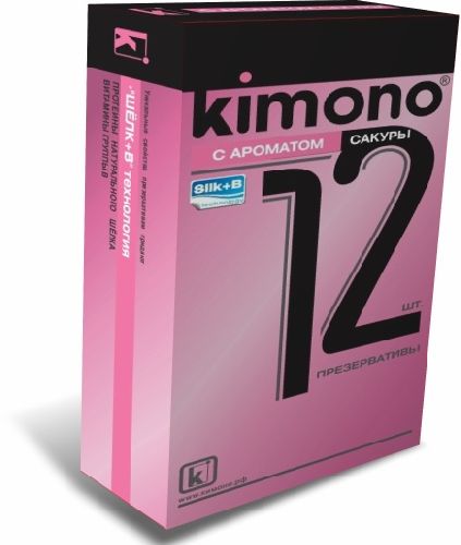 ПРЕЗЕРВАТИВЫ KIMONO (с ароматом сакуры) 12 шт.