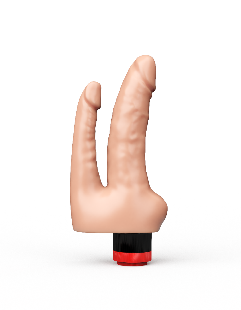 ВИБРАТОР ДВОЙНОЙ В ЛАМИНАТЕ (анально - вагинальный) L 170 мм D 32x21 мм арт. 114700