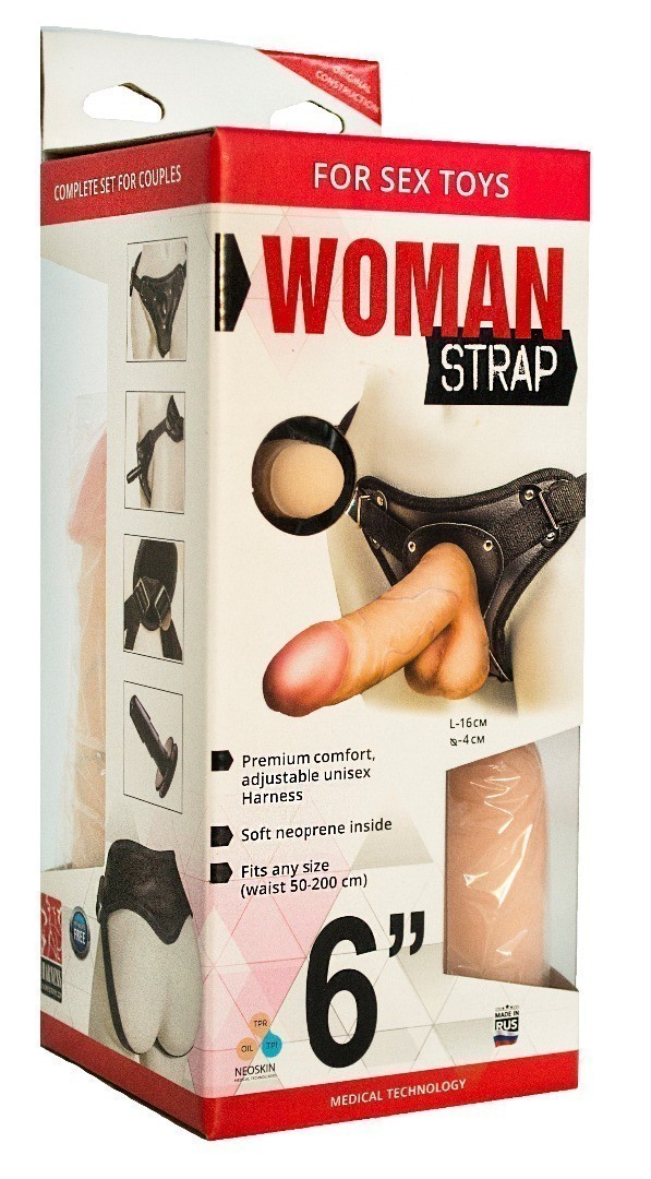 ЖЕНСКИЙ ПОЯС С НАСАДКАМИ: НАРУЖНАЯ L 160 мм, D 40 мм И ВНУТРЕННЯЯ L 100 мм, D 35 мм арт. 831403