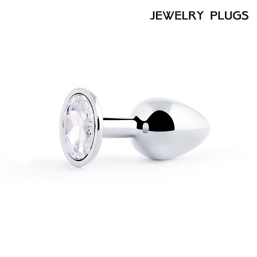 SILVER PLUG SMALL (втулка анальная) цвет кристалла бесцветный, L 72 мм, D 28 мм, вес 50 г, арт. SS-01