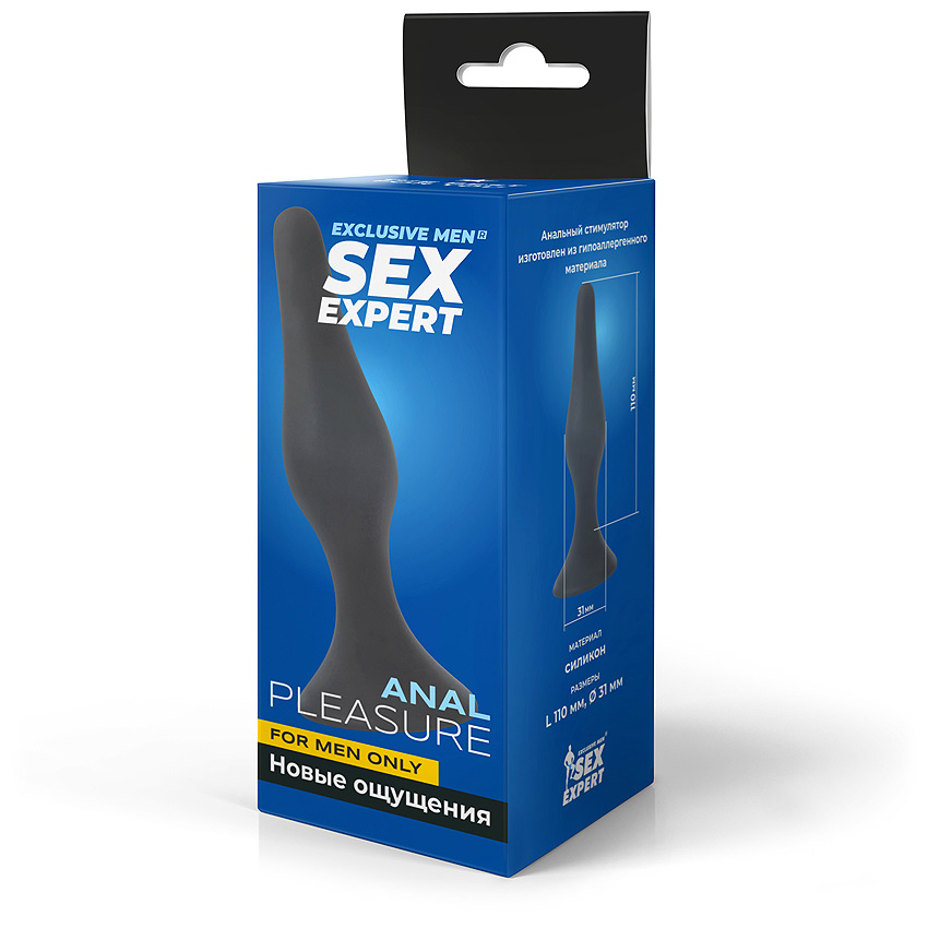 ВТУЛКА АНАЛЬНАЯ цвет чёрный, L 110 мм D 31 мм арт. SEM-55039