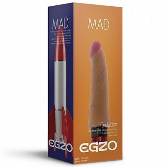 ВИБРАТОР РЕАЛИСТИК "EGZO RAKETA" L 185 мм D 38 мм киберкожа, арт. VNS003