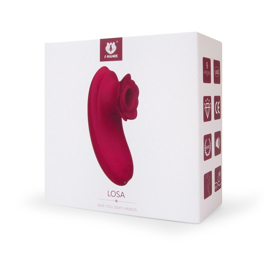 ВИБРОМАССАЖЁР, L 101 мм D 42 мм, 9 режимов вакуума арт. SHD-S373 