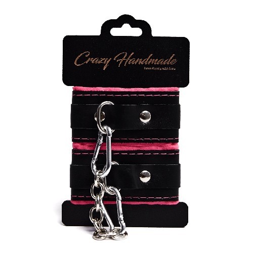 НАРУЧНИКИ ОКРУГЛЕННЫЕ С МЯГКОЙ РОЗОВОЙ ПОДКЛАДКОЙ, арт. CH-24040