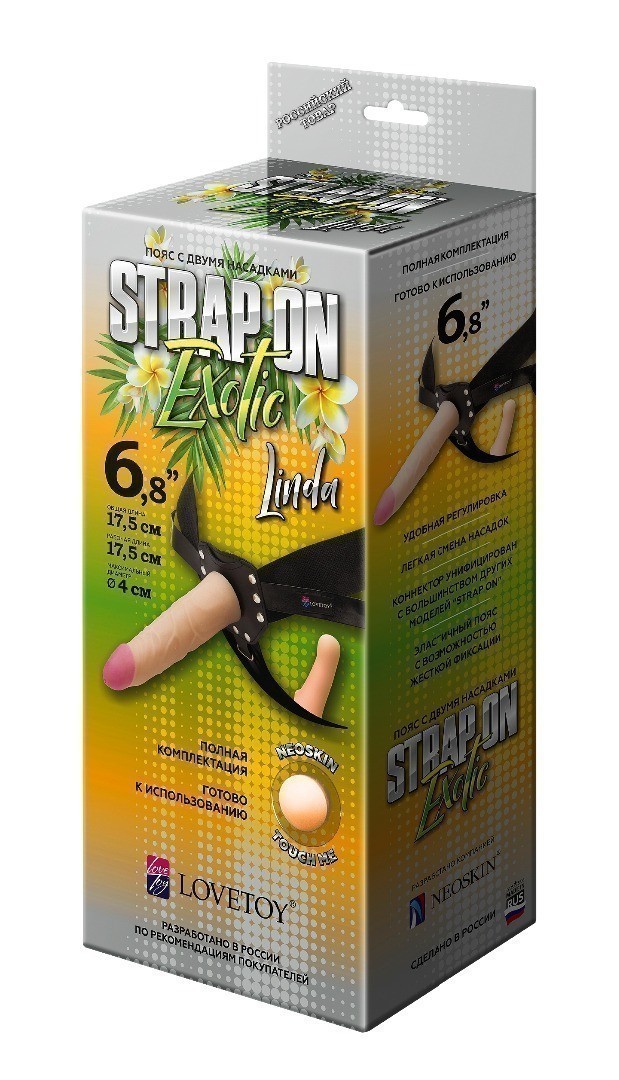 ПОЯС EXOTIC-LINDA с 2-мя насадками D 32/40 мм L 175 мм, арт. 331003