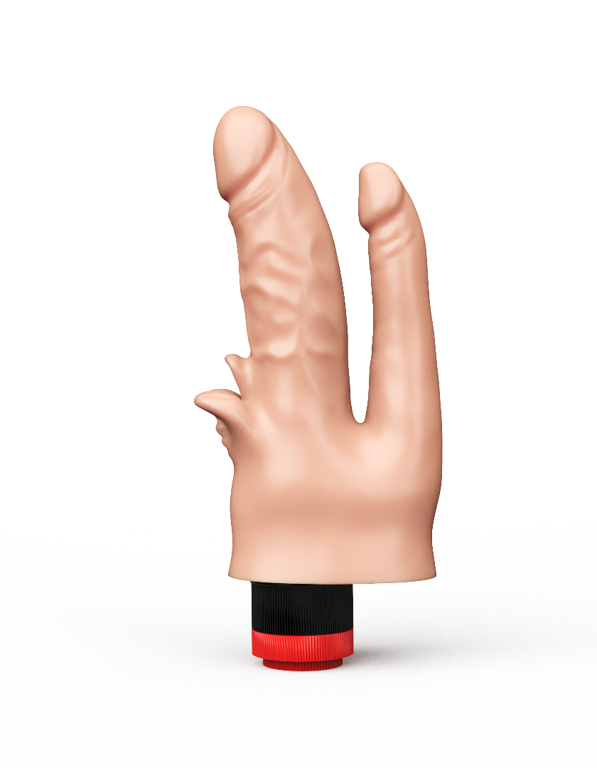 ВИБРАТОР ДВОЙНОЙ В ЛАМИНАТЕ (анально - вагинальный) L 170 мм D 32x21 мм арт. 114900