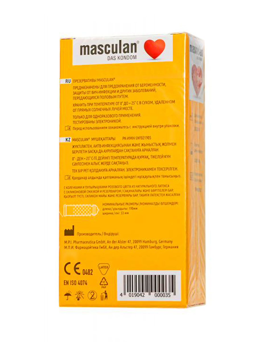 ������������ MASCULAN 3 RIBBED+DOTTED �10 (� ��������� � �����������) 10 ����