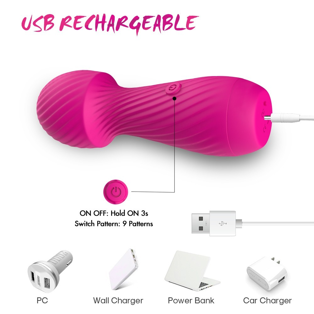 ВИБРОМАССАЖЁР L 135 мм D 45 мм, 9 режимов вибрации арт. USK-W03 DAZZLE