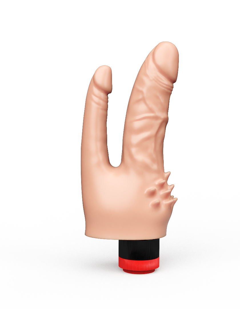 ВИБРАТОР ДВОЙНОЙ В ЛАМИНАТЕ (анально - вагинальный) L 170 мм D 32х21 мм арт. 114800